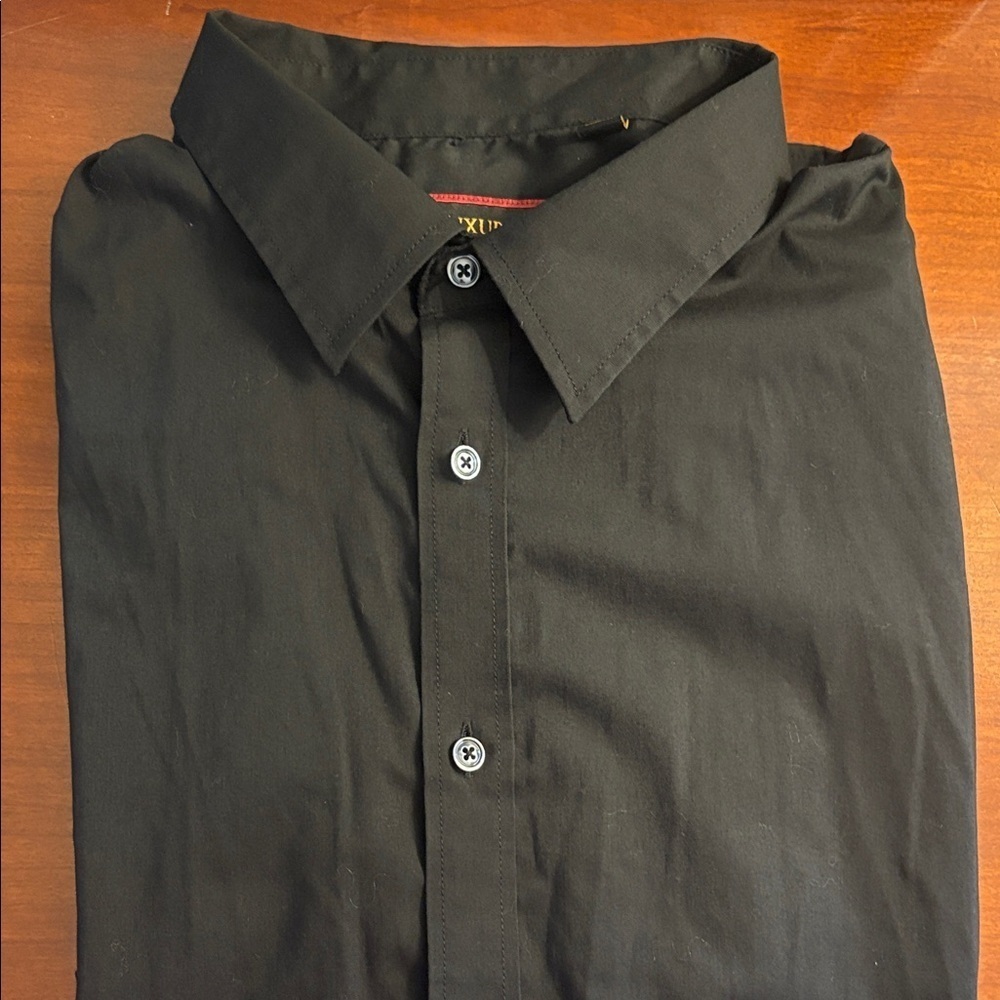 Classic Black Button Down Shirt XL long sleeve